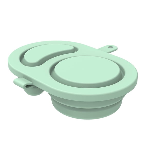 Double Compartment Silicone Snack Containers With Leak Proof Lids Perfect For Portion Control While Traveling Or At Work