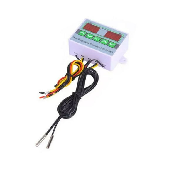 Double Control Temperature Controller Module Thermostat for w/ 1m Probe Data Hold Function High-low Temperature A