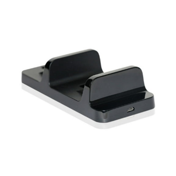 Double Controller Charging Holder Gaming Handle Charging Dock Stand with LED Light Compatible for P4 Gamepad Black