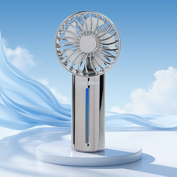 Double Cooling Experience, Electroplated Handheld Spray Fan with Visible Water Tank, USB Rechargeable Mini Misting Fan, Quiet Portable Cooler for Commute