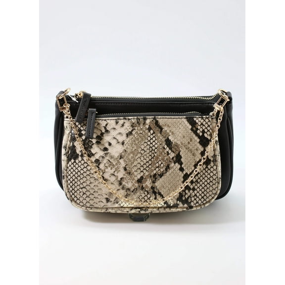Double Crossbody Bag Snake Print