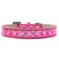 thumbnail image 1 of Double Crystal & Bright Pink Spikes Dog Collar, Pink Ice Cream - Size 16, 1 of 1