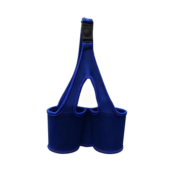 Double Cup Beverage Holder Portable Coffee Carrier with Handle Reusable Neoprene Drink Sleeve for Tea Smoothies Outdoor Camping Biking and Sports