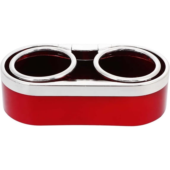 Double Cup Holder for Cars | Expandable Auto Drink Rack for Canned Beverages & Water Bottles | Vehicle Seat Organizer for Summer and Winter Use | Red Car Accessory