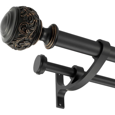 Black Curtain Rods For Windows 28 To 48 Inch2.3-4ft 5/8 Inch...