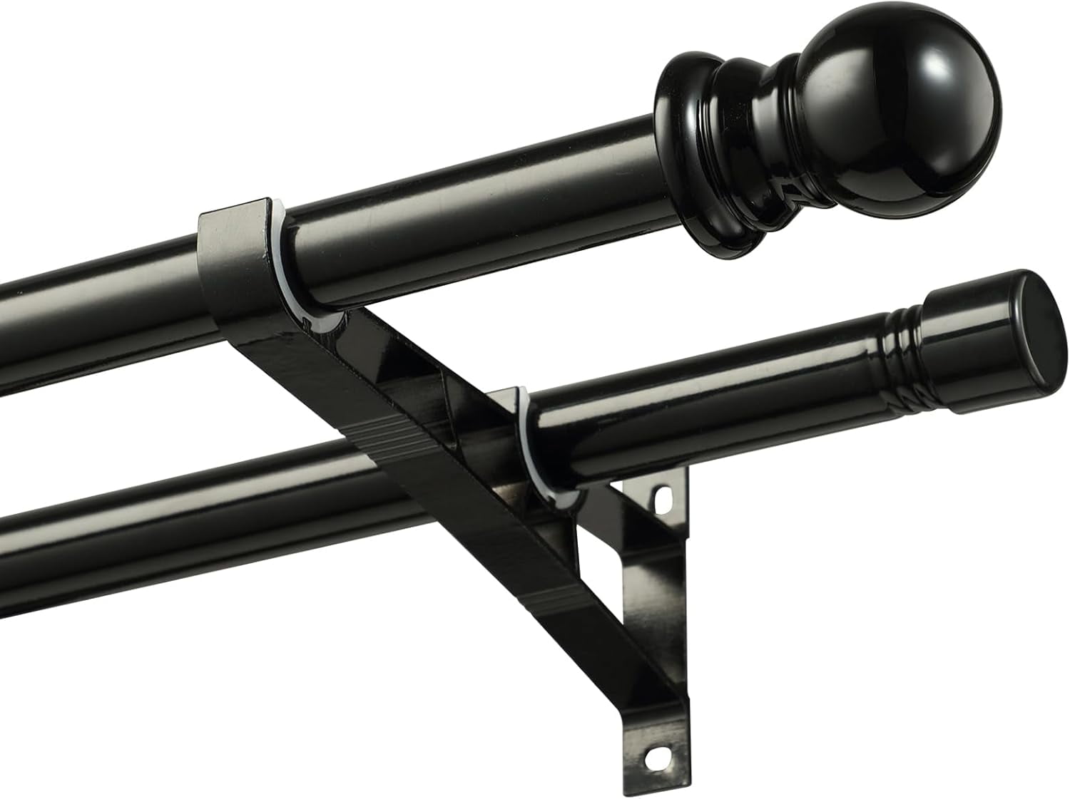 Double Curtain Rod 72 to 144 Inch, Blackout Curtain Rods for Windows ...