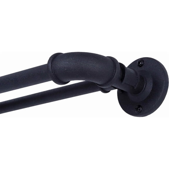 Double Curtain Rod, Industrial Pipe Wraparound Design