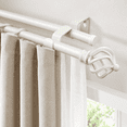 Double Curtain Rods 66 To 120 Inches Adjustable White - Walmart.com