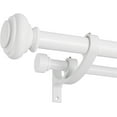 thumbnail image 1 of Double Curtain Rods 72 to 144 Inches with Solid Aluminum Alloy Brackets, 1 Inch Adjustable Drapery Rod, Heavy Duty Dual Curtains Rod for Window, Sliding Door, Bedroom Decoration, Matte White, 1 of 12