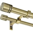 thumbnail image 1 of Double Curtain Rods 72-144 Inches for Windows, 1 Inch Diameter Adjustable Heavy Duty Drapery Rod with Aluminum Alloy Brackets and Finials, Modern Stylish Dual Curtains Rod, Antique Bronze, 1 of 12