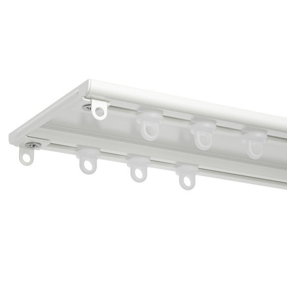 Double Curtain Track, Aluminum Ceiling Track, Heavy Duty Ceiling Curtain Rod for Bedroom Living Room Window Hotel