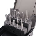 thumbnail image 1 of Double Cut Solid Carbide Rotary Burr Set 1/4" Shank, 1 of 4