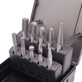 Double Cut Solid Carbide Rotary Burr Set 1/4" Shank