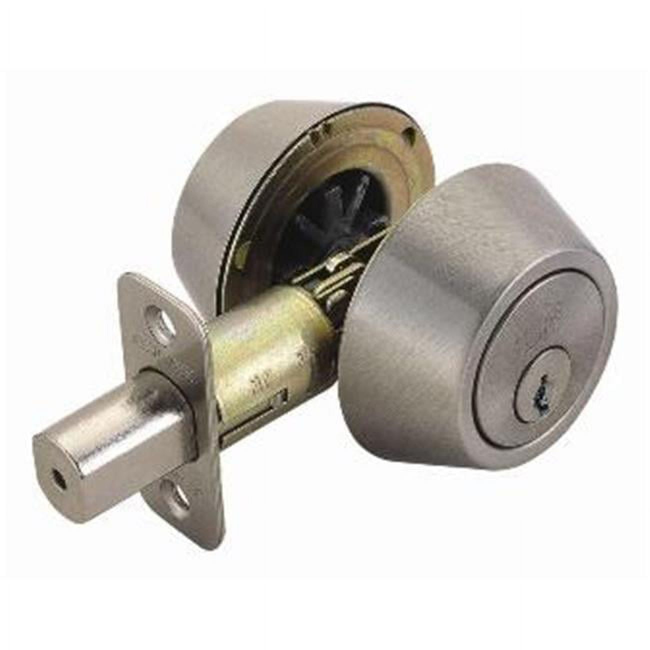 Keen Double Cylinder 2-Way Latch Deadbolt, Adjustable backset, Satin Nickel Finish, image size:1300x1300