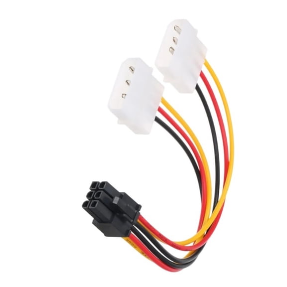 Double D 4Pin to 6 PIN GPU Adapter Wire for Graphics Card Adapter Cable for GPU Power Supply Computer Accessories