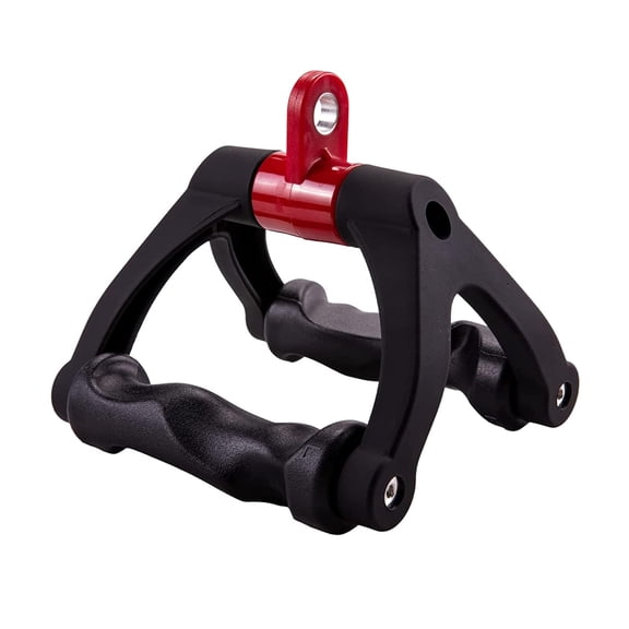 Double D Handle Cable Machine Row Attachment Black Home Gym Accessory