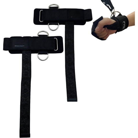 Double D Ring Weightlifting Straps: 7mm Neoprene Padding & Anti-Slip Grip for Deadlifts, Machines - Adjustable Fit for Men & Women