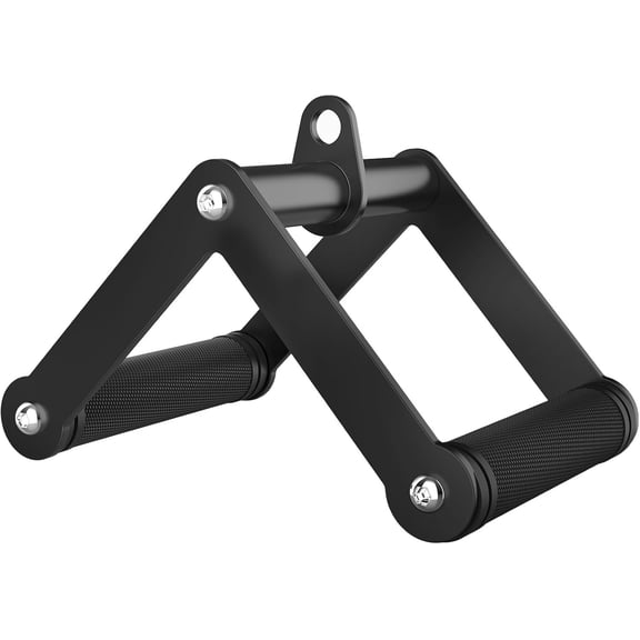 Double D Row Handle  Attachment, Non-Slip Rubber Grip V Bar for Gym  Machine, Heavy Duty Row Handle for