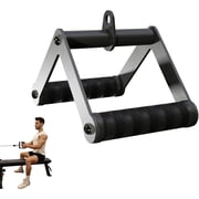 Double D Row Handle Cable Attachments for Gym, Non-Slip V Bar Attachment for Home Gym Equipment, T Bar Row Attachment for Back Training, LAT Pulldown Attachments and Cable Machine Attachment