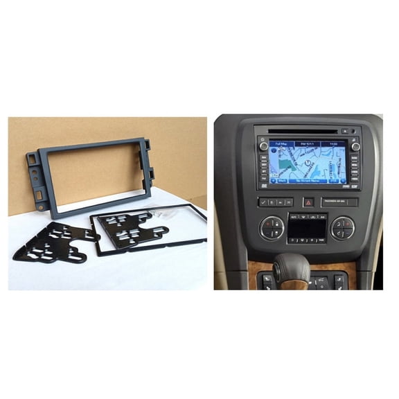 Double DIN Car Stereo Radio Fascia Frame For Buick Enclave Chevy Avalanche GMC