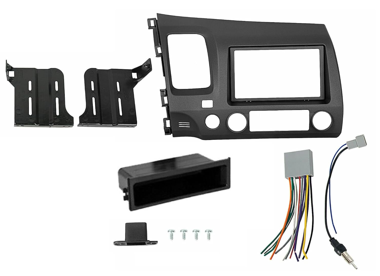 Double DIN Car Stereo Radio Installation Dash Kit with Pocket for
