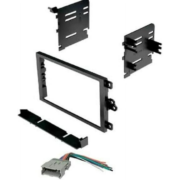 Double DIN Car Stereo Radio Installation Dash Kit for Select 1992-2010 Buick Cadillac Geo GMC Chevrolet Hummer Pontiac Oldsmobile Honda Isuzu Suzuki Toyota (Dash Kit + Wiring Harness)