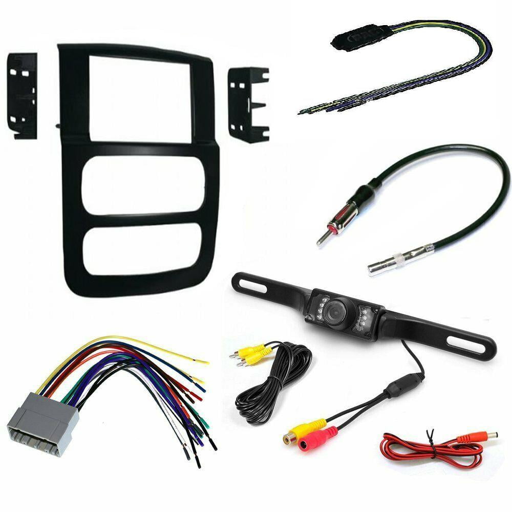 Double DIN car stereo dash Install Kit for 0205 RAM PICKUP TRUCK 1500 2500 3500 with Backup