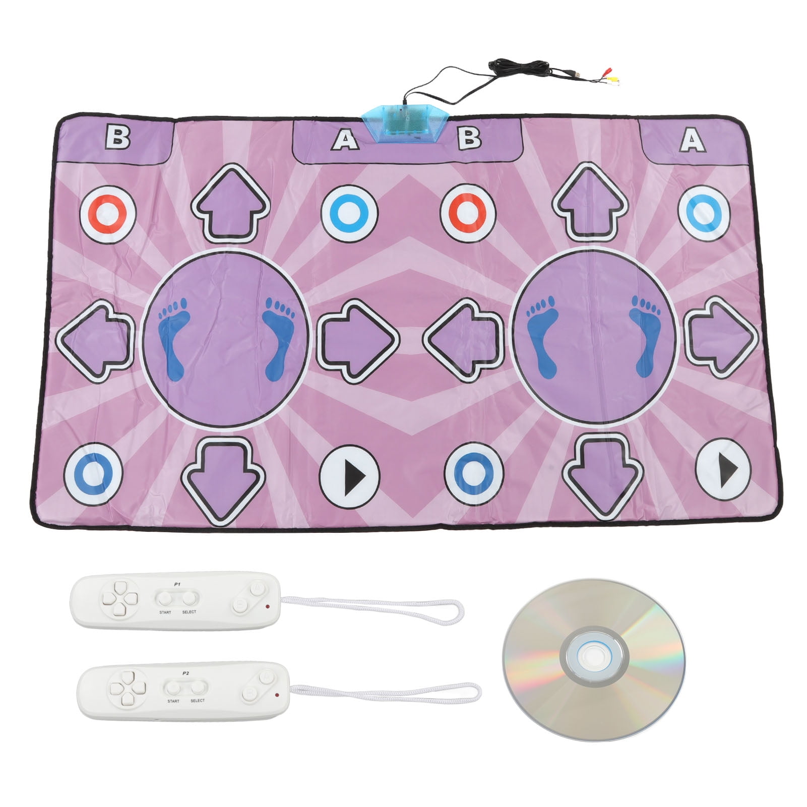 Double Dance Mat High Sensitivity Improve Coordination Electronic Dancing Pad with AV USB