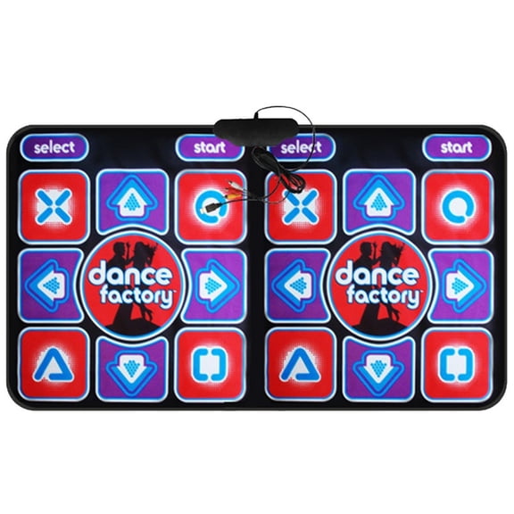 Double Dance Mat with Electronic Music Games, Non-Slip Floor Mat, for Home Exercise, 60+ Games, AV Interface