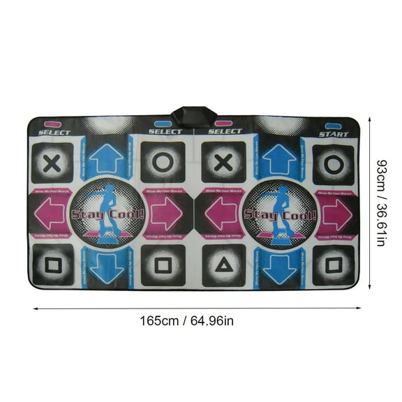 Double Dance Pad for PC and TV Gaming Enhanced Motion Control Step Mat for Interactive English Game Accessories
