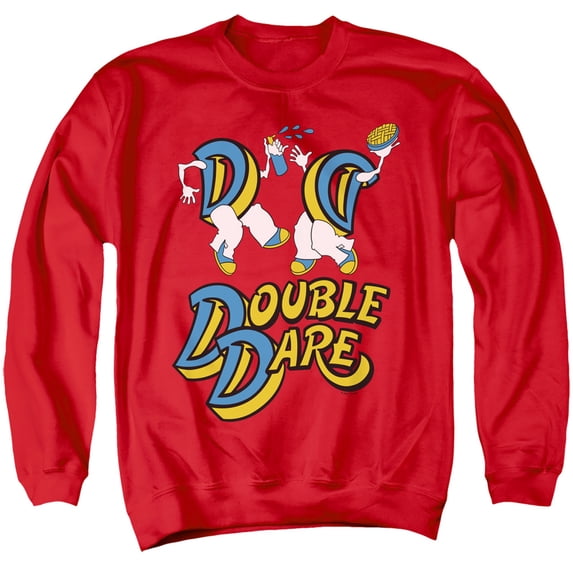 Double Dare Vintage Logo Unisex Adult Crewneck Sweatshirt (Small) Red