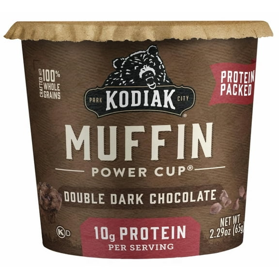 Kodiak Cakes Muffin Power Cup, Double Dark Chocolate, 2.29 oz (Pack of 4)