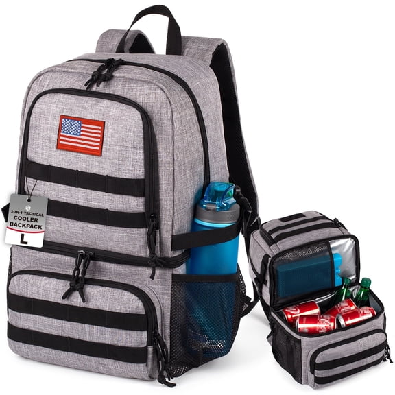 TRIPGEAR Double Deck Cooler Backpack for Men,Large Lunch Backpack, Soft Cooler Bag,Insulated Leak Proof Lightweight