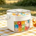 thumbnail image 1 of Double-Deck Portable Ice Maker with Insulated Bag & Easy Press Lid,Silicone Trays,Counte,Produces Ice Cubes,Stores Many Cubes for DIY Whiskey,Outdoors,Parties, 1 of 3