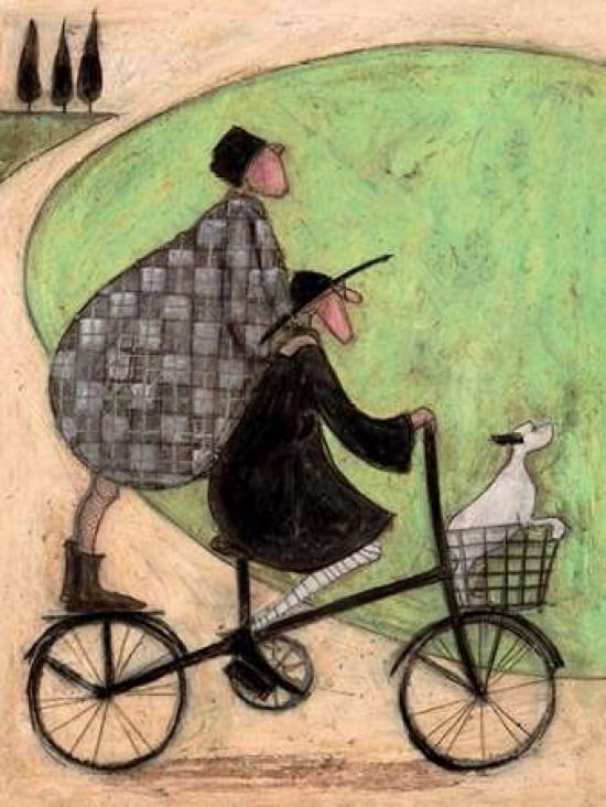 Double Decker Bike Canvas Art - Sam Toft (18 x 24)