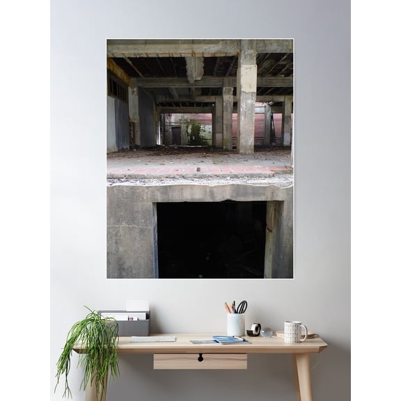 Double Decker Dereliction Poster Wall Art, Modern Wall Decor For Living Room Bedroom, 12x18 UNFRAMED