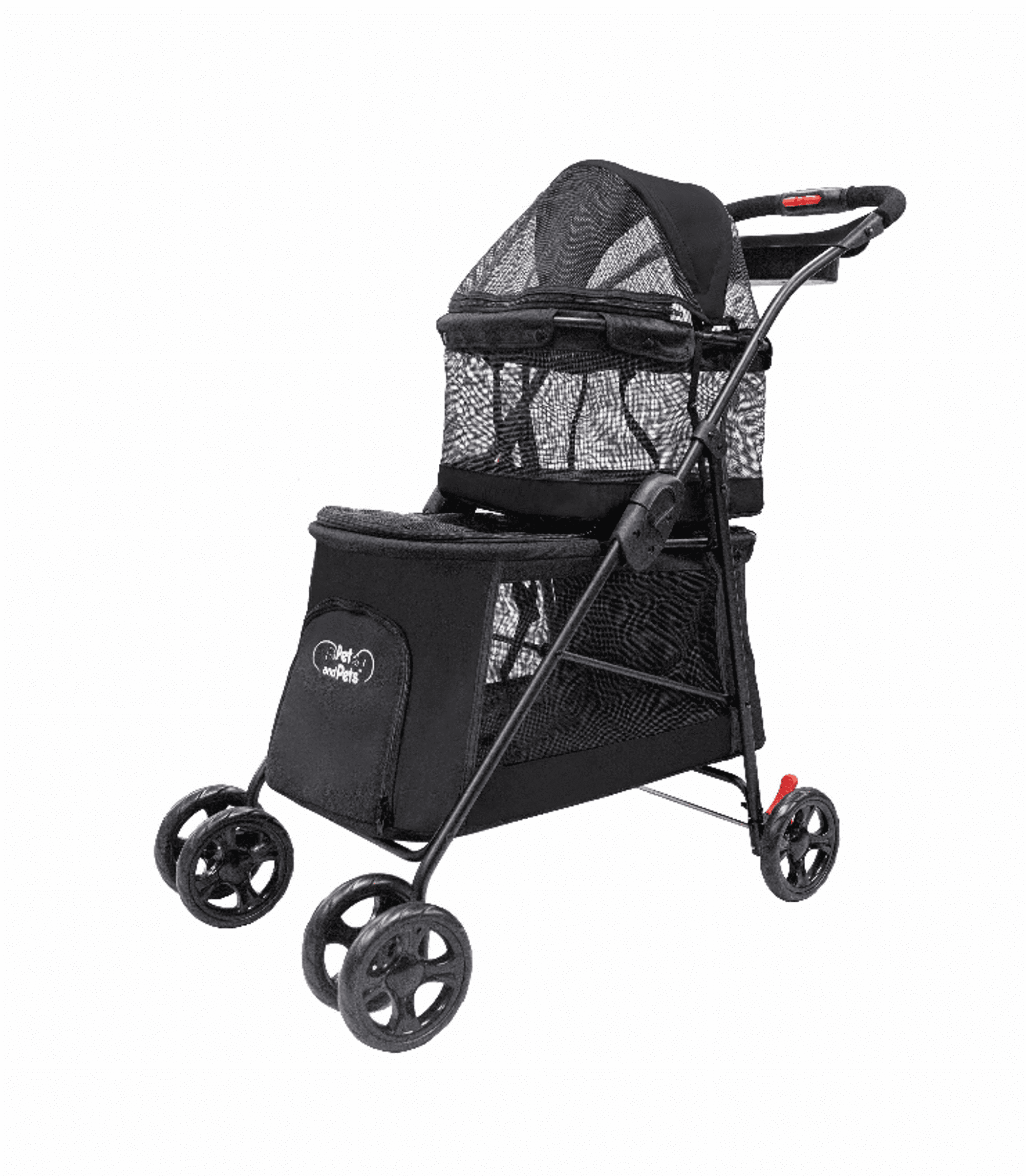 Picture of Double Decker Pet Stroller Black - Walmart.com