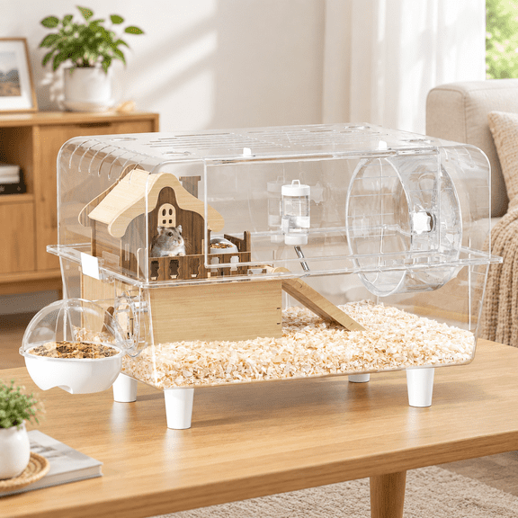 Double Decker Small Rodent Habitat Cage, 17.7"L x 11.8"W x 12.2"H