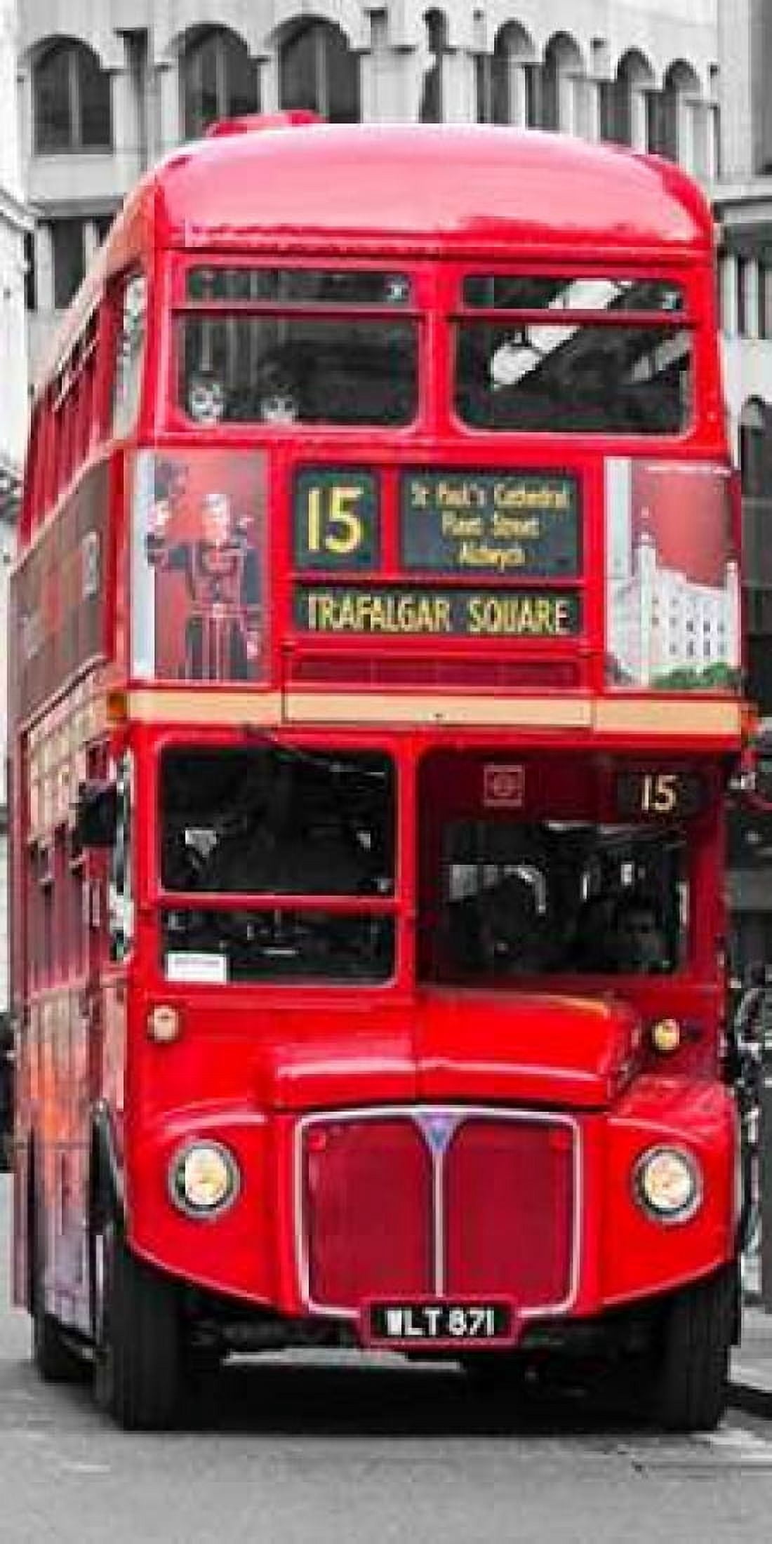 Double-Decker bus London Canvas Art - Pangea Images (10 x 20)