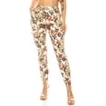 thumbnail image 1 of Double Denim Women's Cargo Jogger Casual Elastic High Waist Sweatpants Tapered Leg Fatigue Pants with 6 Pockets SCP-2049 White Flower S, 1 of 6