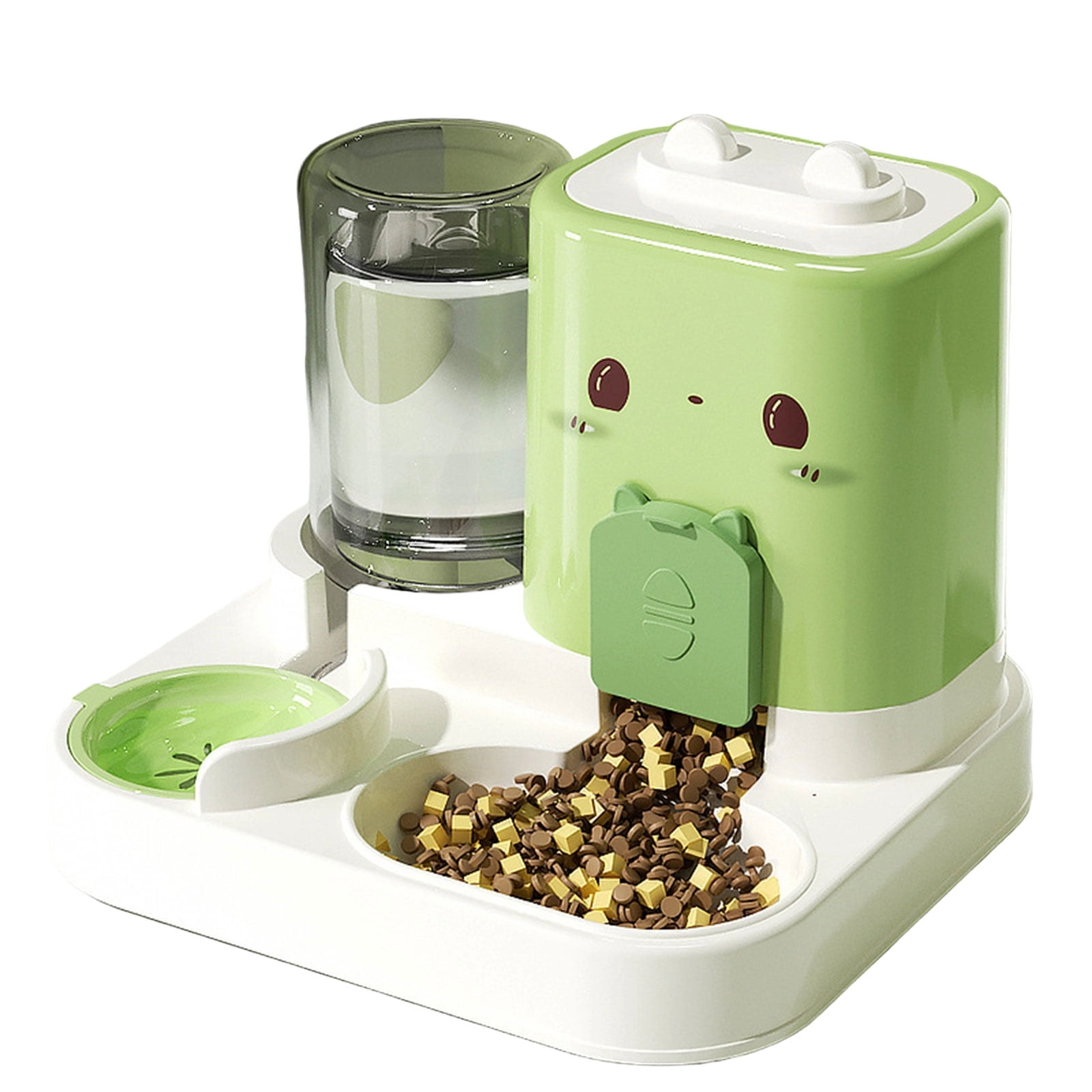 Double Design Automatic Cats Feeders Water Dispenser For Timed Feeding Spill Resistant Bowls Grade