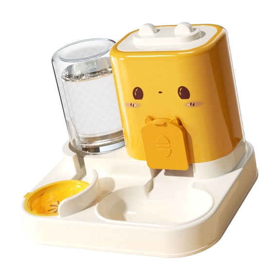 Double Design Automatic Cats Feeders Water Dispenser For Timed Feeding Spill Resistant Bowls Grade
