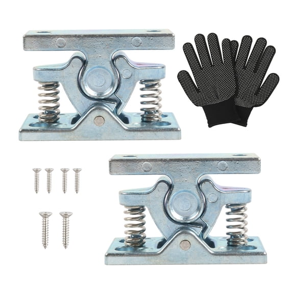 Double Design Heavy Duty Door Latches Spring Mechanism for Garage Cabinet Barn Trailer Use Erosion Resistance
