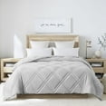 thumbnail image 1 of "Double Diamond Down Alternative Comforter - Twin - Grey", 1 of 5