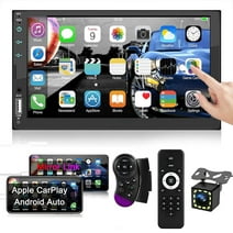 Double Din 7" Car Stereo Android/Apple Carplay Radio Touch Screen Player+ Camera USA