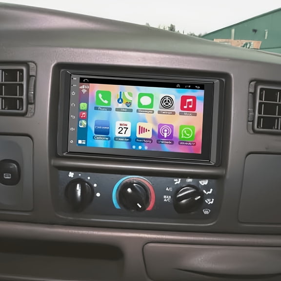 Double Din 7 Inch Touchscreen Android 13 Multimedia Player with GPS Navi Replacement for Ford Excursion 2000-2006 -High-Speed 2GB RAM 32GB ROM