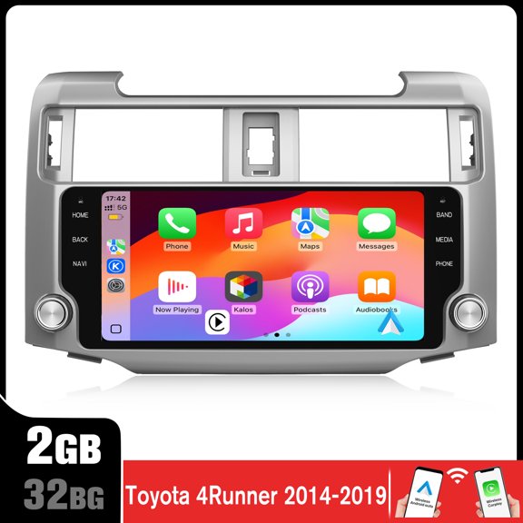 Double Din Car Radio Stereo for Toyota 4Runner 2010-2019 with 10.33" Touchscreen Radio Built-in Wireless Carplay Android Auto GPS Bluetooth FM AUX-in SWC