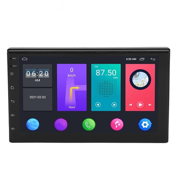 Double Din Car Stereo 7 Inch Touchscreen Radio, Android 13 GPS Navigation, Wireless CarPlay & Android Auto, AHD Reversing Camera, Bluetooth, WiFi, Split Screen