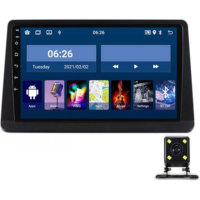 Double Din Car Stereo with Carplay and Android Auto, 9 Inch Touchscreen