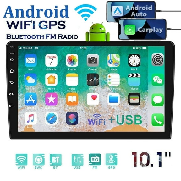 Double Din Car Stereo Radio, 10.1 Inch Touch Screen Car Stereo With Bluetooth GPS WIFI Carplay, Android Car Radio